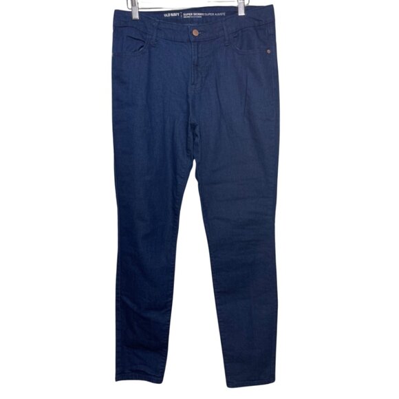 Old Navy Denim - OLD NAVY | Super Skinny Mid-Rise Dark Wash Button Front Jeans | Size 12